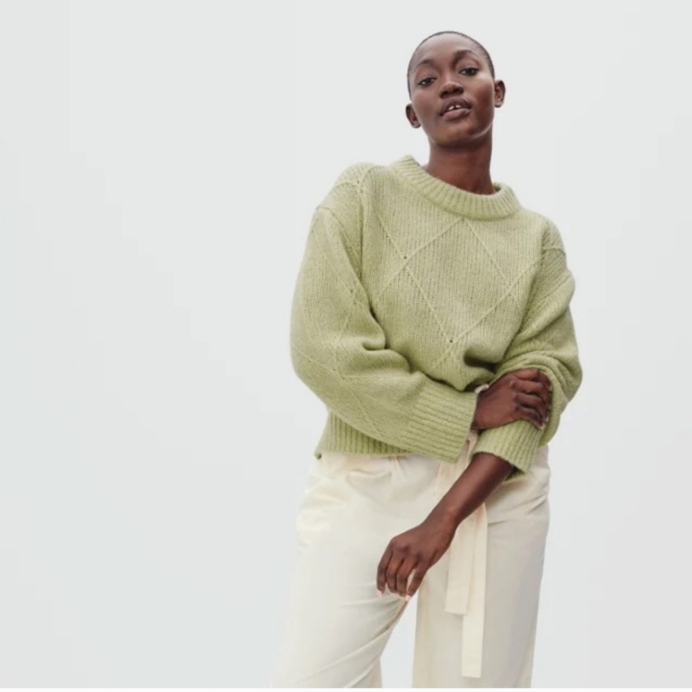 Everlane Green Crew Neck Sweater